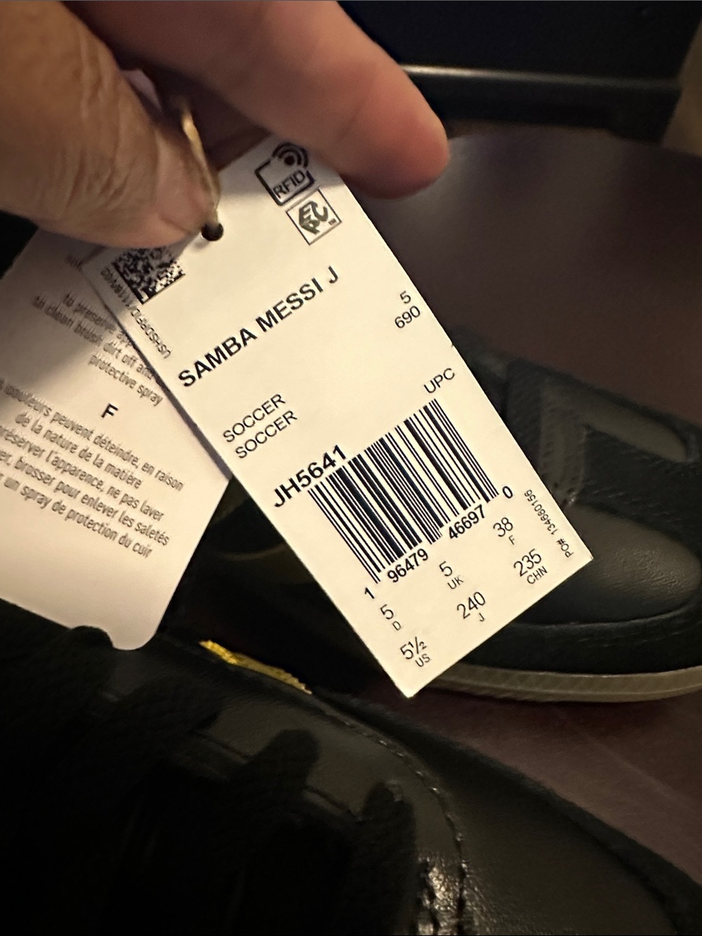 Adidas Black and Gold Samba Classic Sneakers. No original box. - Picture 7 of 16